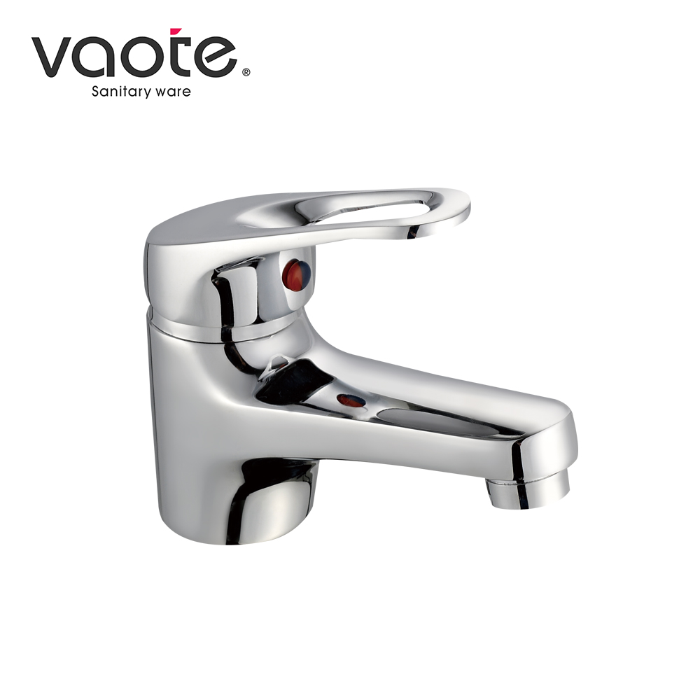 Long-Lasting Chrome-Plated Deck-Mounted Brass Basin Tap